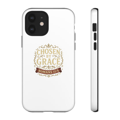 Chosen by Grace (Color), Rugged Phone Case, Inspirational Mobile Cover, Gift for Faith Lovers, Faith-Based Protector