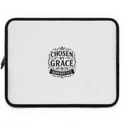 Chosen by Grace Laptop Sleeve - Inspirational Tech Accessory, Christian Gift, Stylish Protection for Devices, Faith-Based Protector - Cross Apparel USA