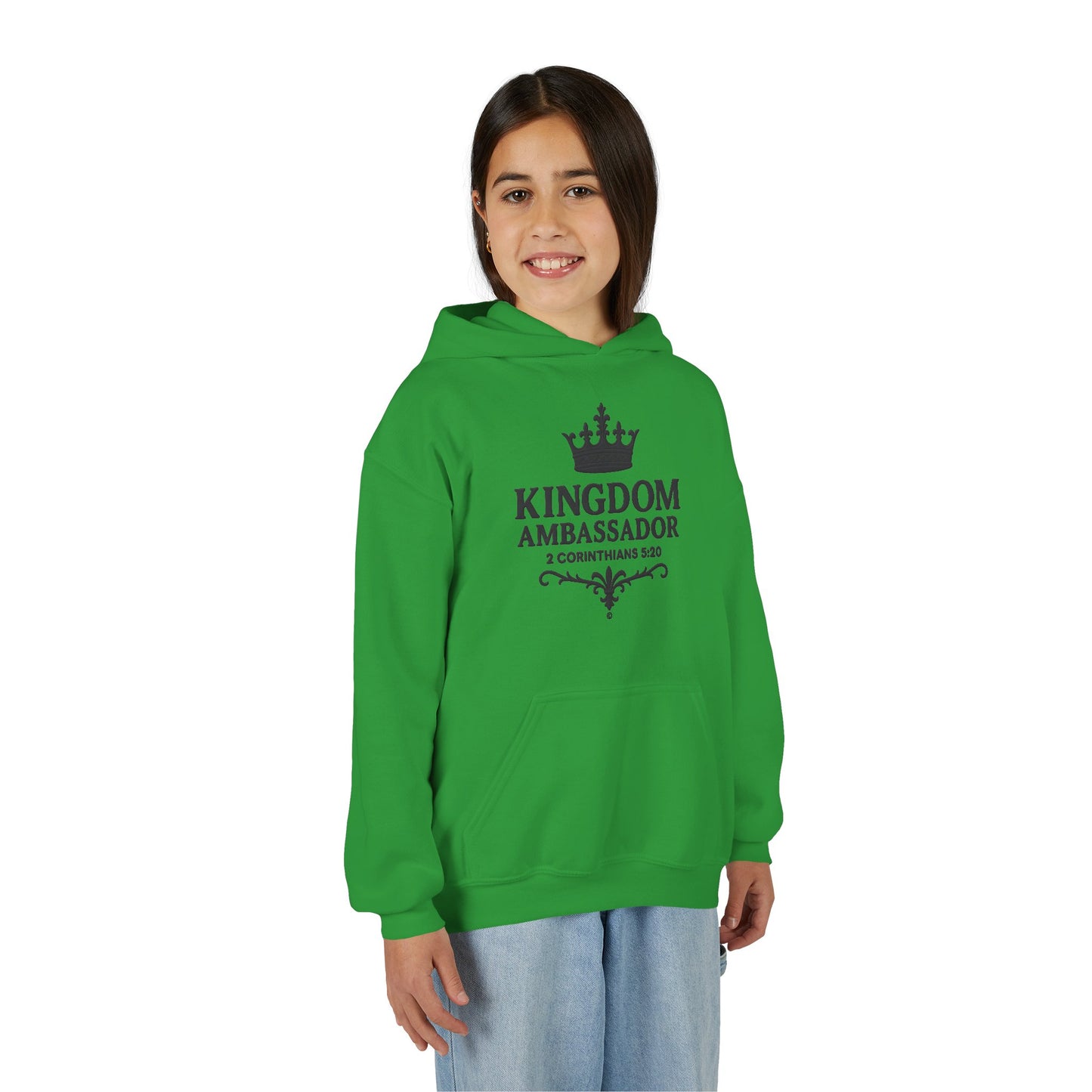 Kingdom Ambassador Youth Hoodie Hooded Sweatshirt Apparel Clothing for Kids, Perfect Gift for Young Believers