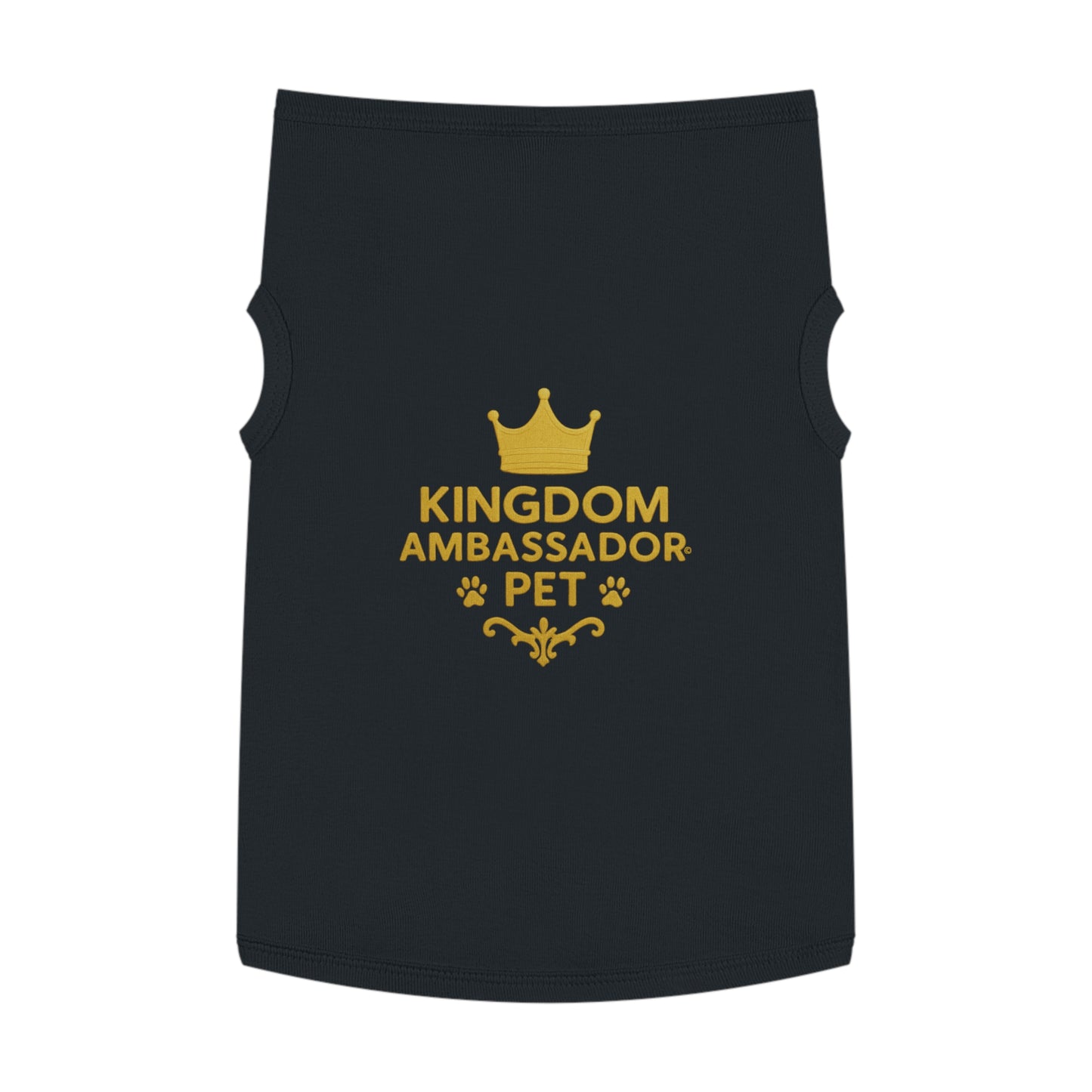 Kingdom Ambassador Pet (Gold Lettering) Tank Top Shirt Apparel Clothing