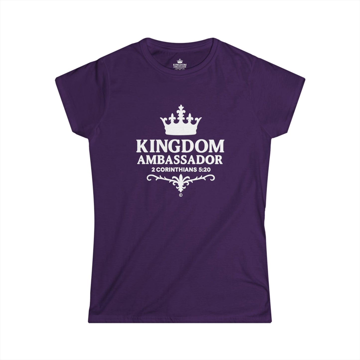 Kingdom Ambassador (White Lettering) Women's Softstyle Tee