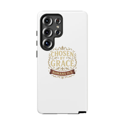 Chosen by Grace (Color), Rugged Phone Case, Inspirational Mobile Cover, Gift for Faith Lovers, Faith-Based Protector