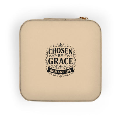 Chosen by Grace Elegant Jewelry Travel Case for Minimalist Adventurers, Portable Accessory Organizer, Perfect for Travel, Gifts, Special Occasions