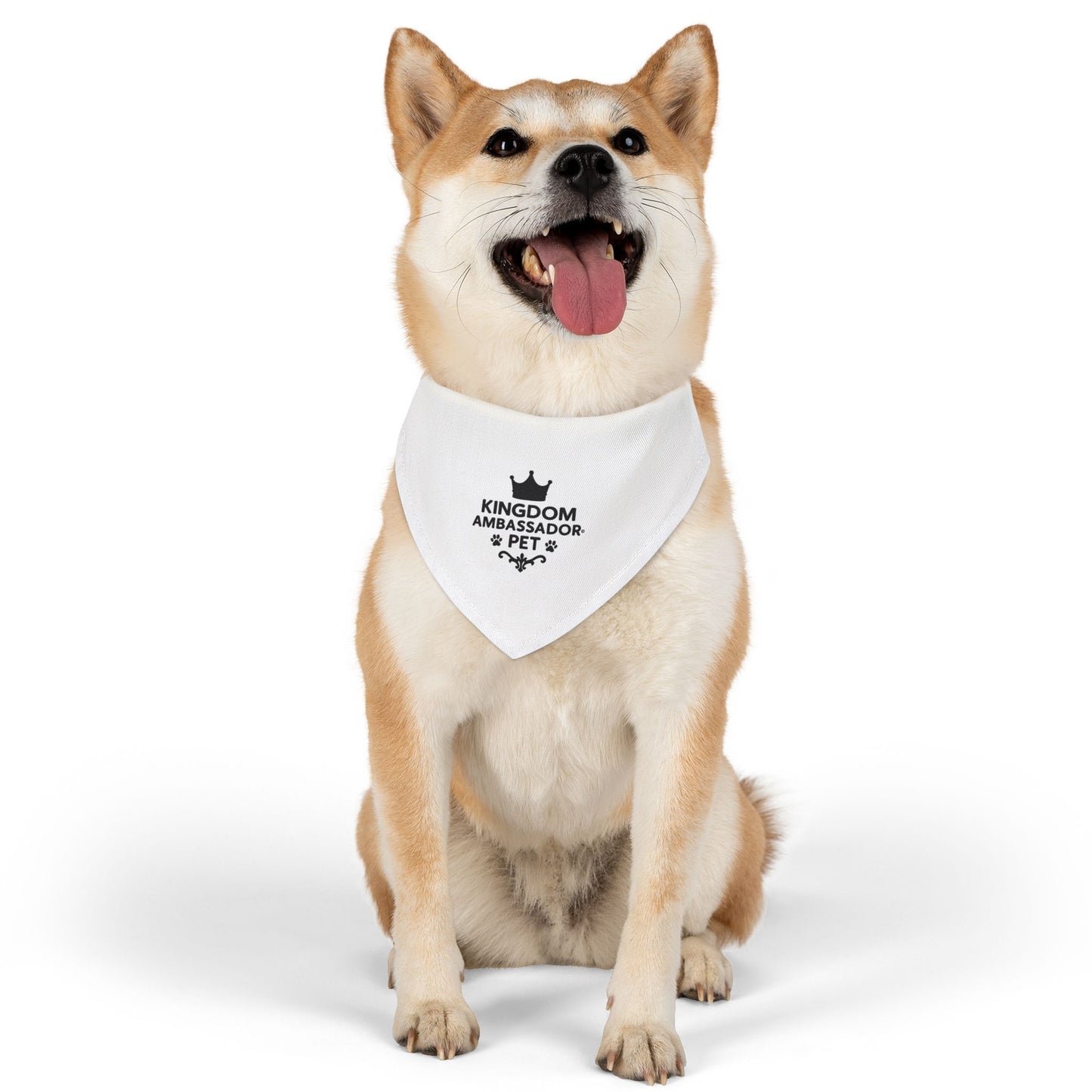 Kingdom Ambassador Pet (Black Lettering) Clip-on Bandana Collar