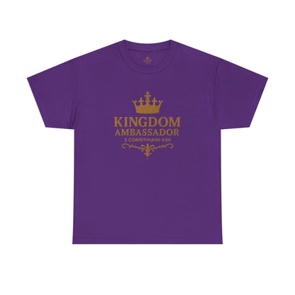 Kingdom Ambassador (Gold Lettering) Apparel Clothing Tee T-shirt Unisex Heavy Cotton Shirt
