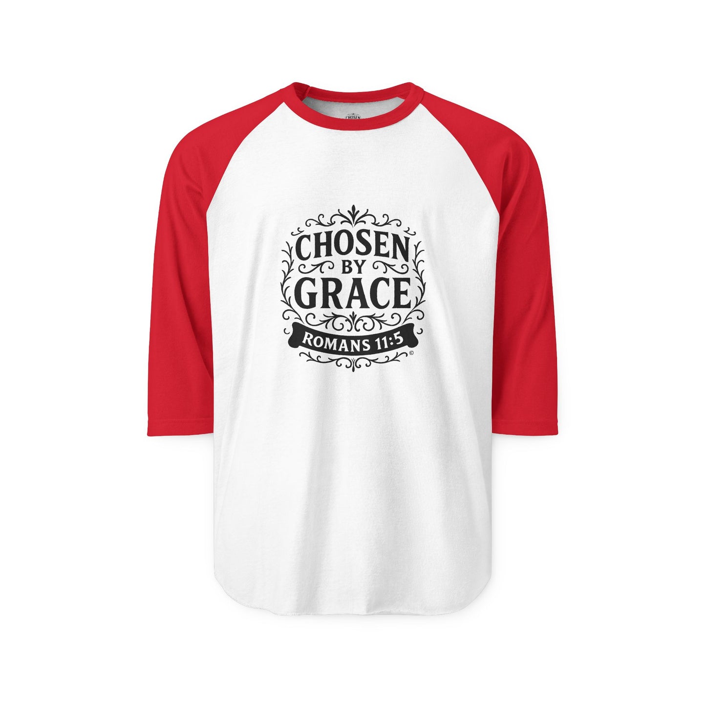 Chosen by Grace Raglan Shirt 3/4-Sleeve Baseball Shirt Clothing Apparel