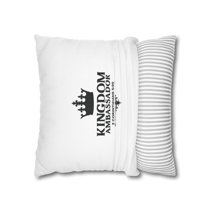 Kingdom Ambassador (Black Lettering) Square Pillow Cover | Inspirational Home Decor | Gifts for Faith (Pillow not included)