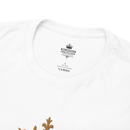 Kingdom Ambassador (Gold Lettering) Tee | Unisex Heavy Cotton Shirt, Faith-Based Apparel, Christian T-Shirt, Inspirational Gift, Scripture Tees