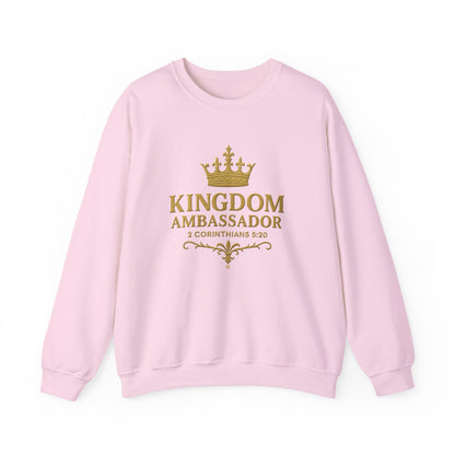 Kingdom Ambassador Crewneck Sweatshirt - Faith-Based Fashion, Christian Gift, Bible Verse, Inspirational Apparel, Cozy Church Wear