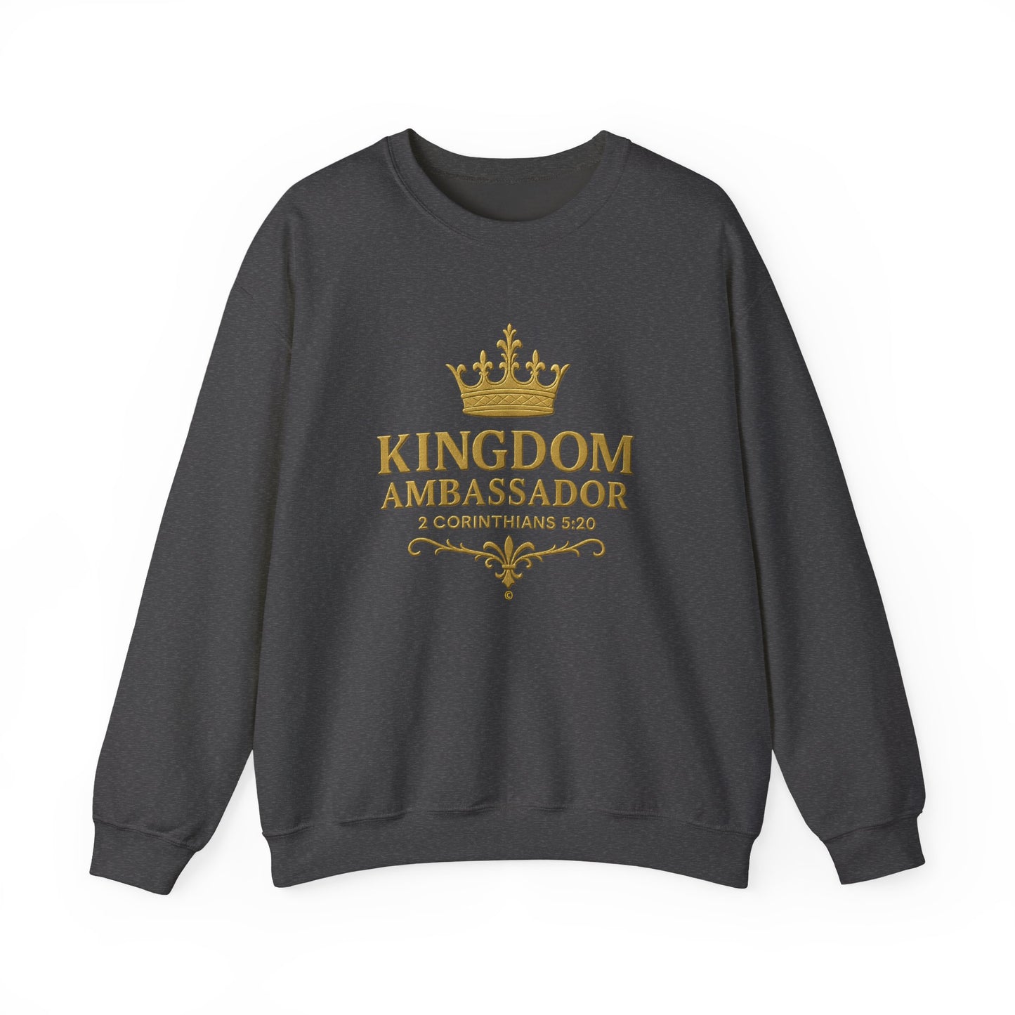 Kingdom Ambassador Crewneck Sweatshirt - Faith-Based Fashion, Christian Gift, Bible Verse, Inspirational Apparel, Cozy Church Wear