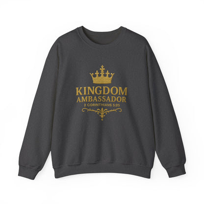 Kingdom Ambassador Crewneck Sweatshirt - Faith-Based Fashion, Christian Gift, Bible Verse, Inspirational Apparel, Cozy Church Wear