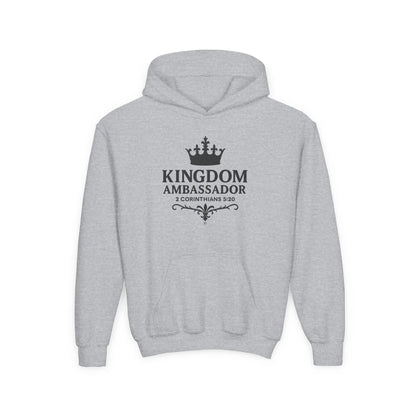 Kingdom Ambassador Youth Hoodie, Inspirational Sweatshirt for Kids, Bible Verse Apparel, Perfect Gift for Young Believers, Comfortable [...] - Cross Apparel USA
