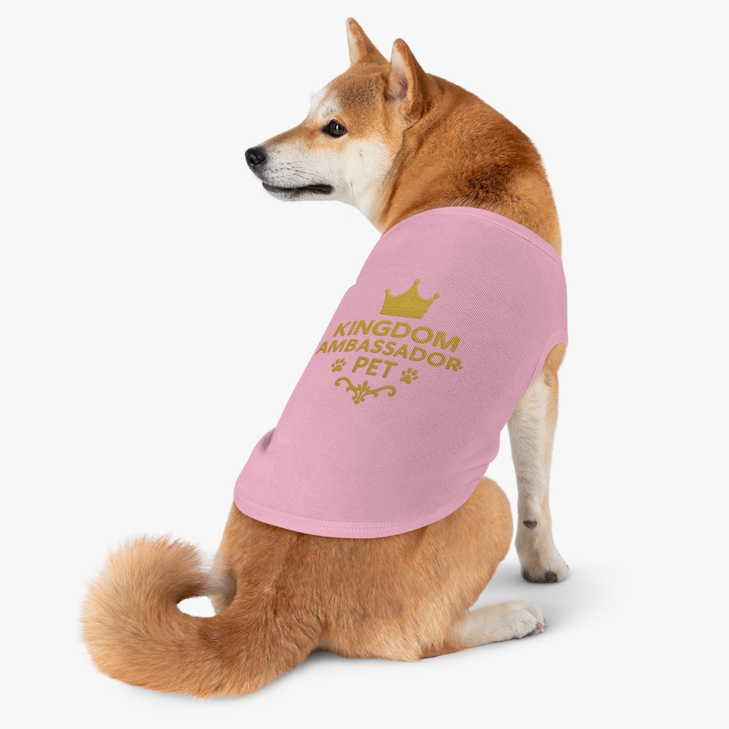 Kingdom Ambassador Pet (Gold Lettering) Tank Top Shirt Apparel Clothing