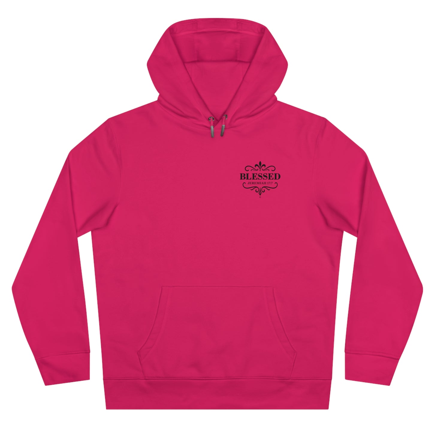 Blessed (Small Design on front plus Large Design on back) Hooded Sweatshirt, Faith-Based Hooded Sweatshirt, Inspirational Apparel, Unique Gift for Believers