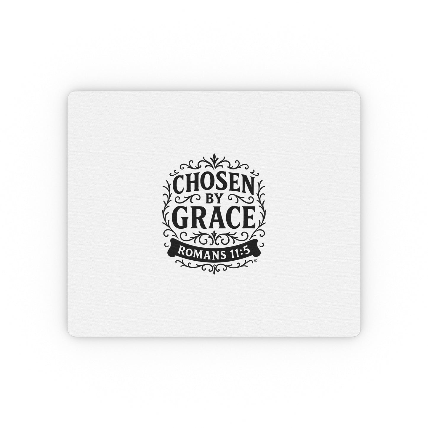 Chosen by Grace Inspirational Mouse Pad | Perfect for Office Decor, Gifts, Faith-Based Workspaces - Cross Apparel USA