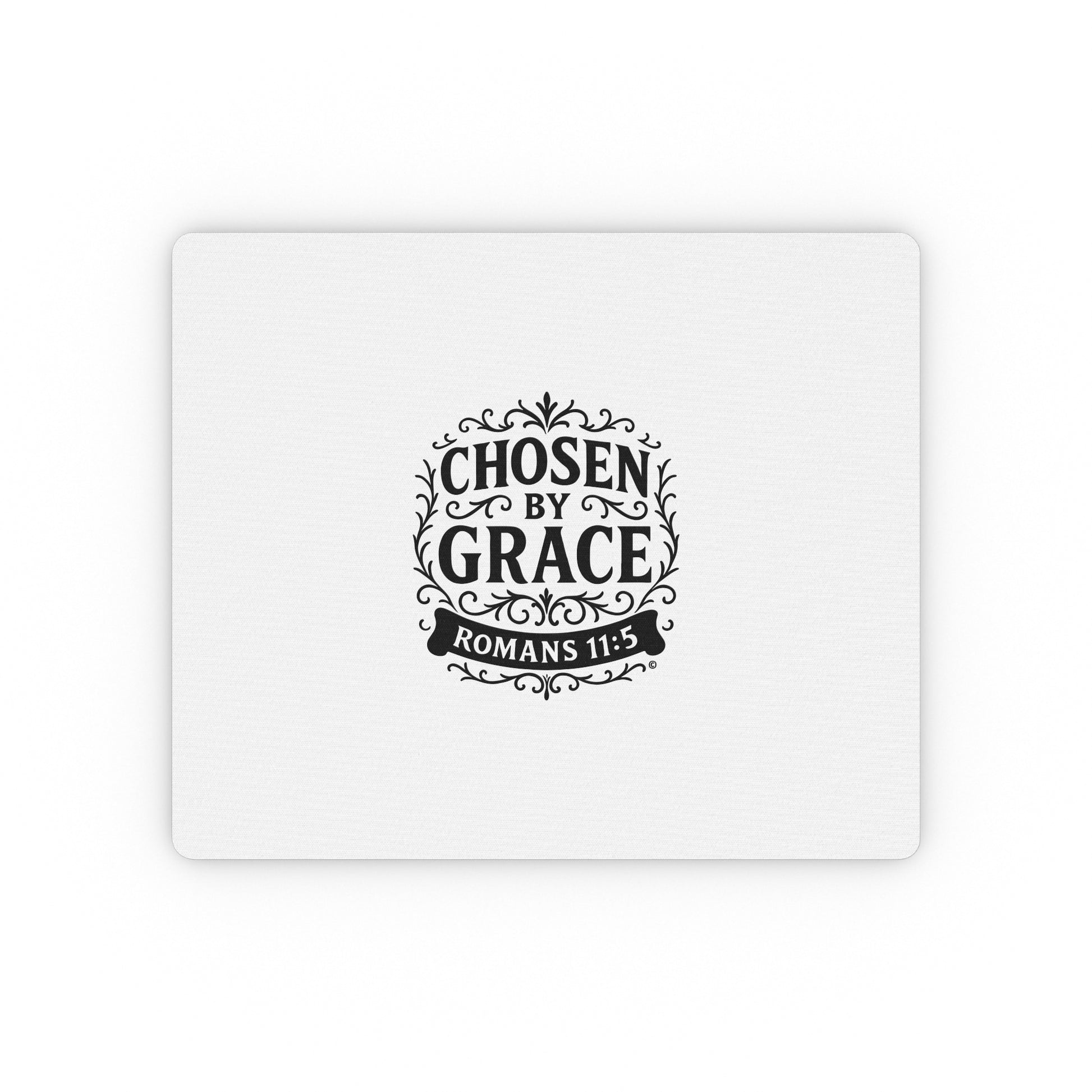 Chosen by Grace Inspirational Mouse Pad | Perfect for Office Decor, Gifts, Faith-Based Workspaces - Cross Apparel USA