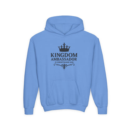 Kingdom Ambassador Youth Hoodie Hooded Sweatshirt Apparel Clothing for Kids, Perfect Gift for Young Believers