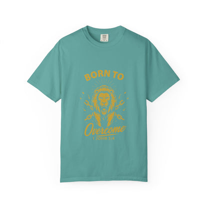 Born to Overcome (Gold Lettering) Unisex Apparel Clothing Tee T-shirt Relaxed Fit Shirt