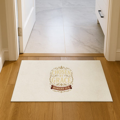Chosen by Grace Rug, Inspiration Floor Covering, Faith-Based Housewarming Gift, Gift for Believers