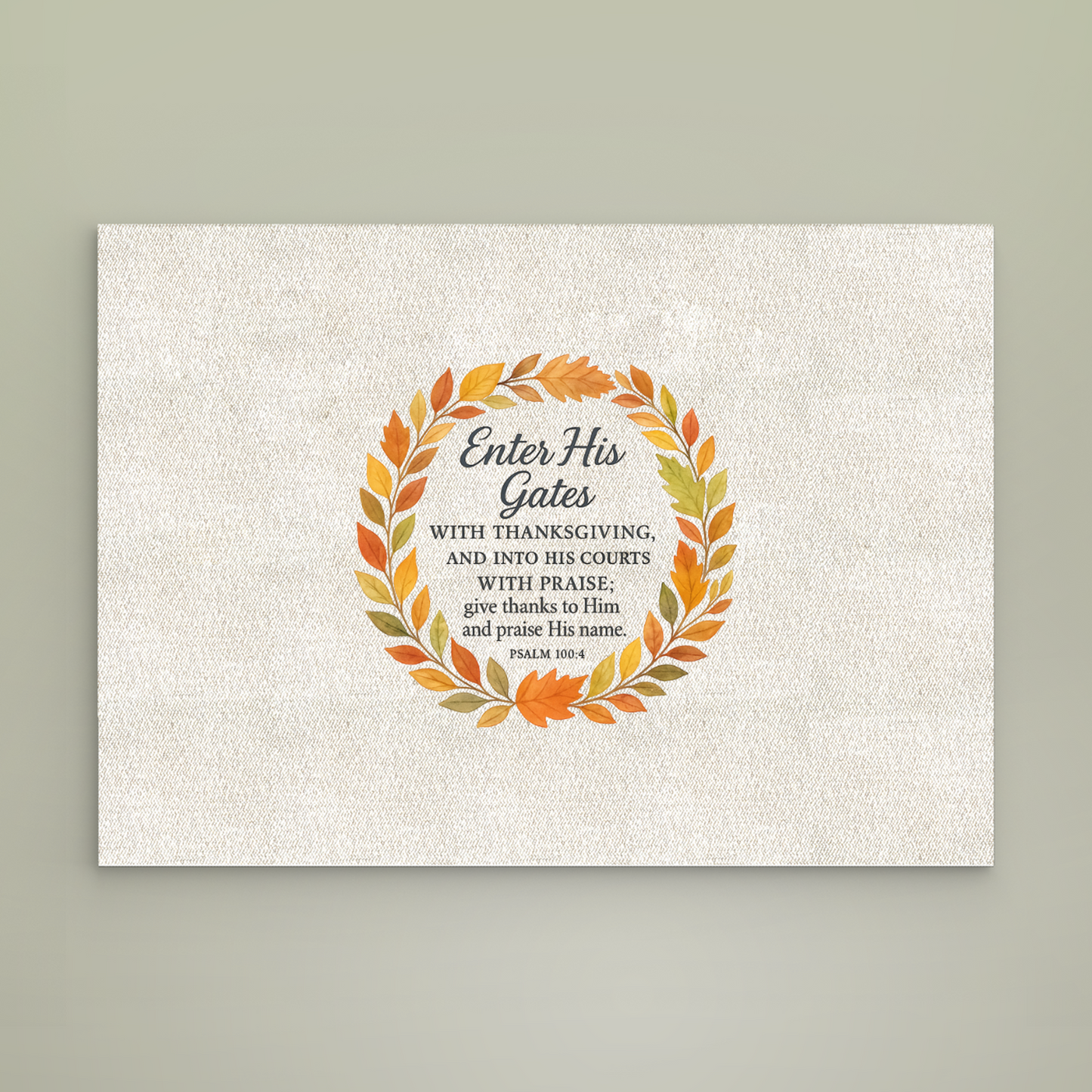 Enter His Gates with Thanksgiving, Faith-Inspired Rug, Inspirational Home Accessory