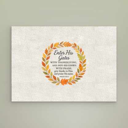 Enter His Gates with Thanksgiving, Faith-Inspired Rug, Inspirational Home Accessory