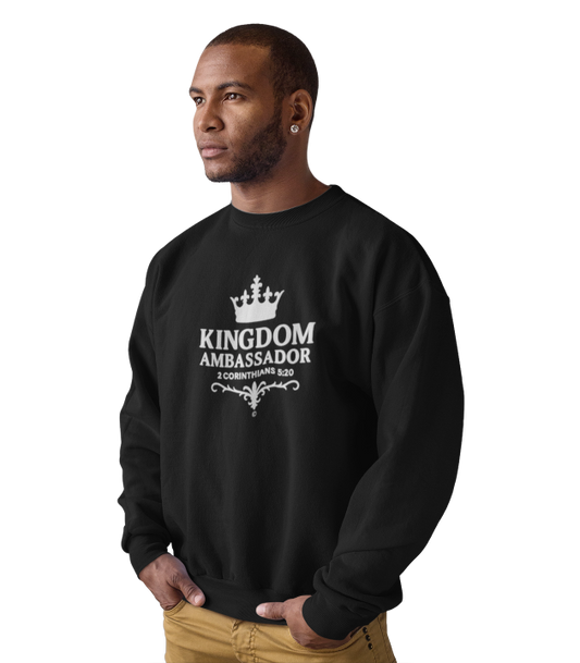 Kingdom Ambassador (White Lettering) Apparel Clothing Unisex Crewneck Sweatshirt