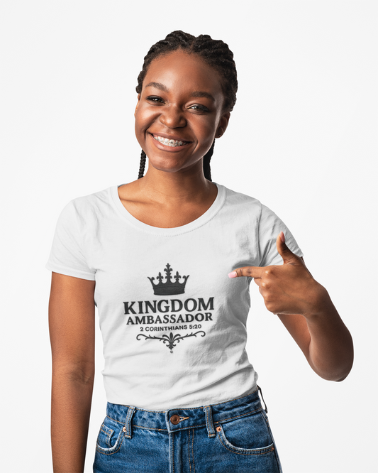 Kingdom Ambassador (Black Lettering) Unisex Apparel Clothing Activewear Performance Moisture Wicking Tee T-shirt Shirt