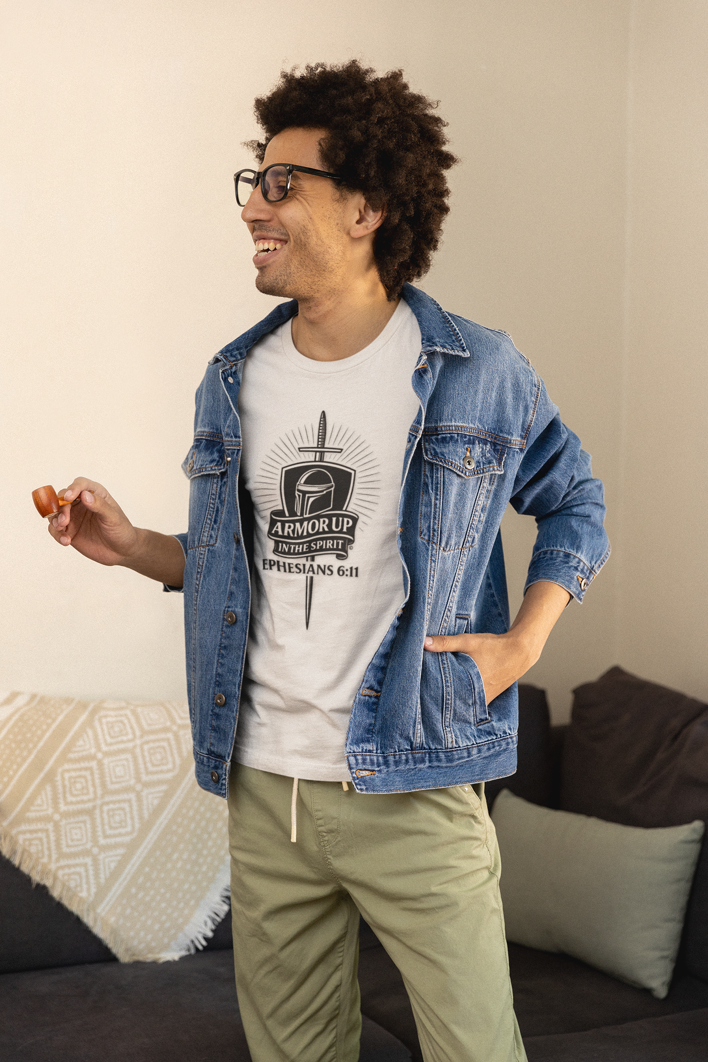 Armor Up (Black Lettering) Youth Long Sleeve Armor Up Tee