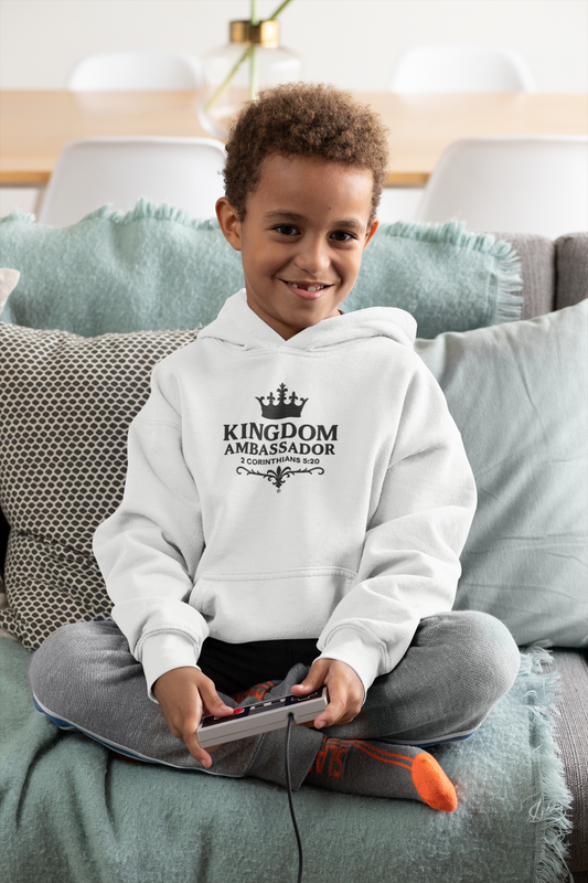 Kingdom Ambassador Youth Hoodie Hooded Sweatshirt Apparel Clothing for Kids, Perfect Gift for Young Believers
