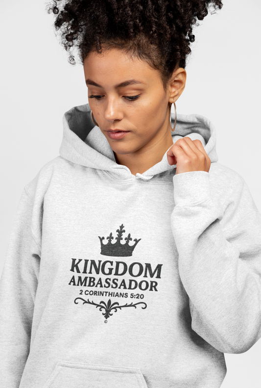 Kingdom Ambassador Hoodie Hooded Sweatshirt Apparel Clothing (Soft Colors) Large design on Front only