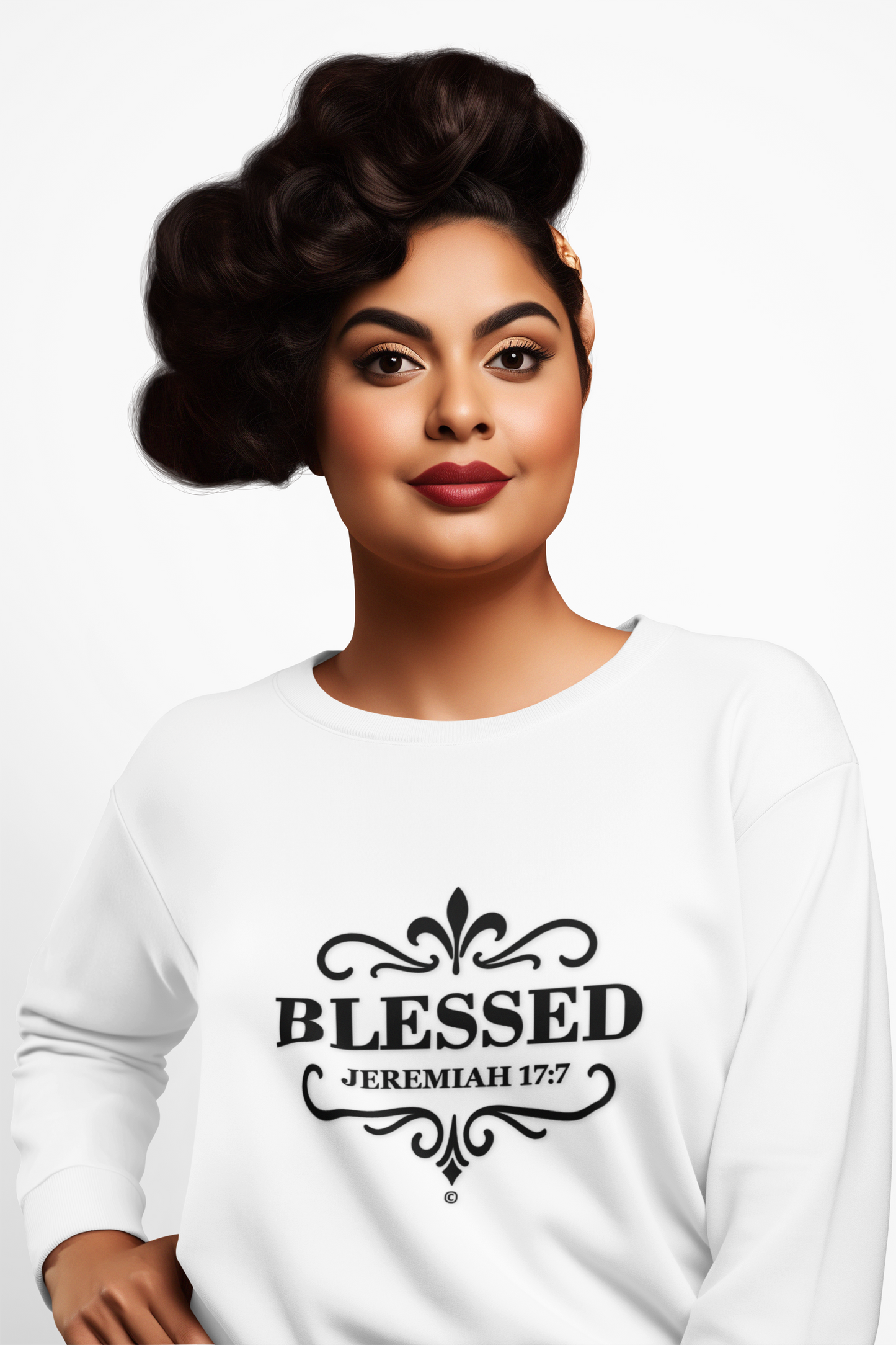 Blessed (Black Lettering) Unisex Crewneck Sweatshirt - Inspirational  Apparel Clothing