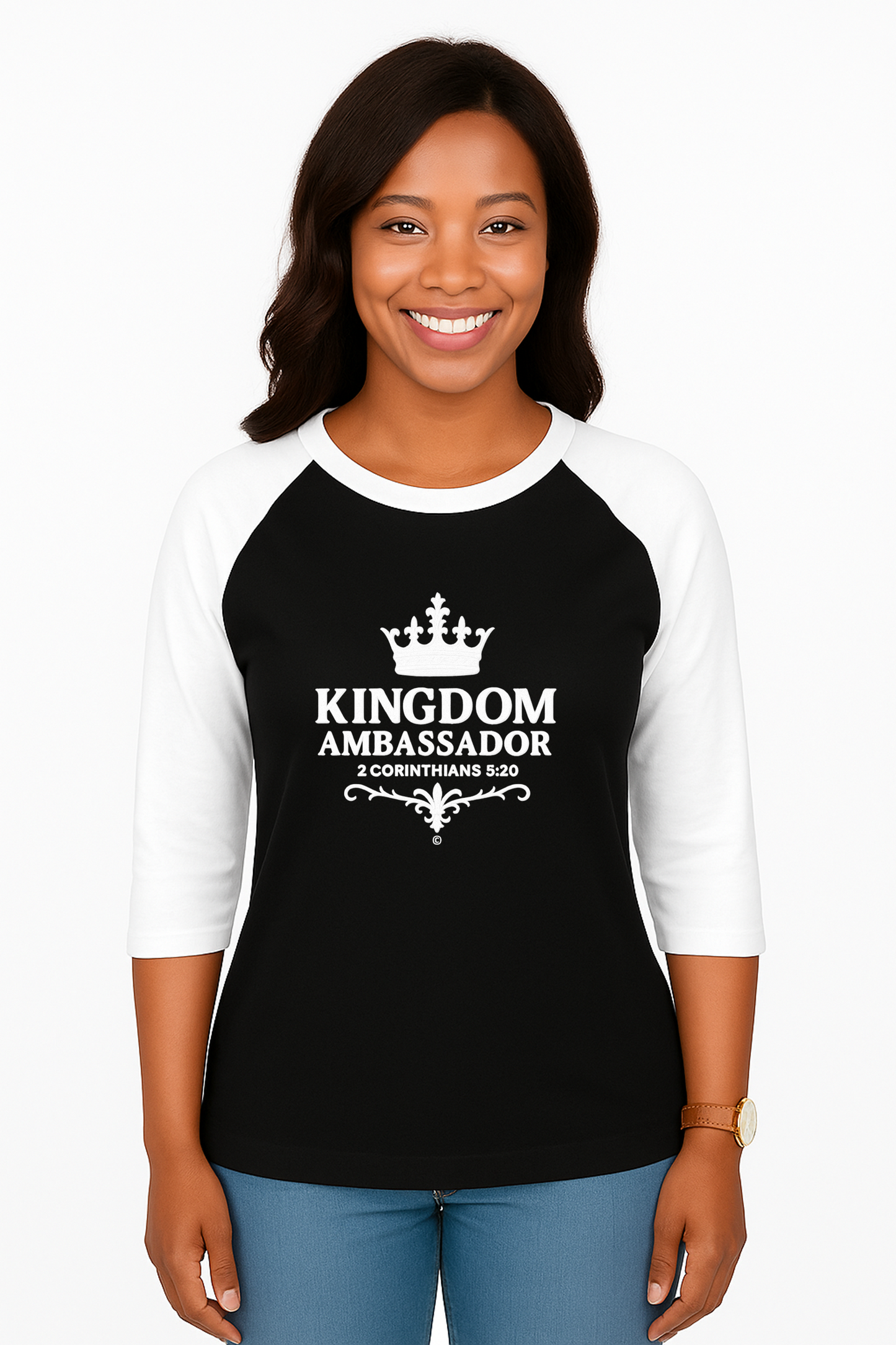 Kingdom Ambassador Raglan Shirt 3/4-Sleeve Baseball Shirt Clothing Apparel