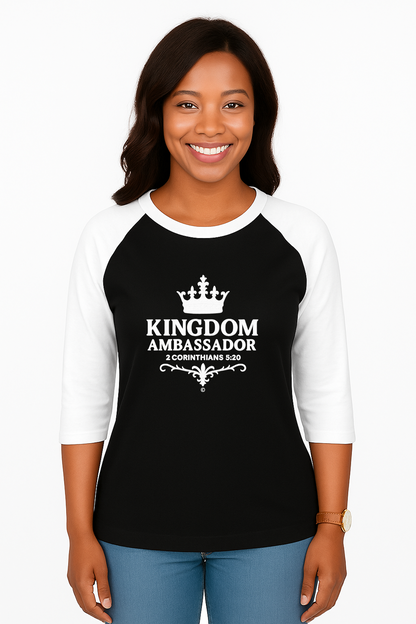 Kingdom Ambassador Raglan Shirt 3/4-Sleeve Baseball Shirt Clothing Apparel