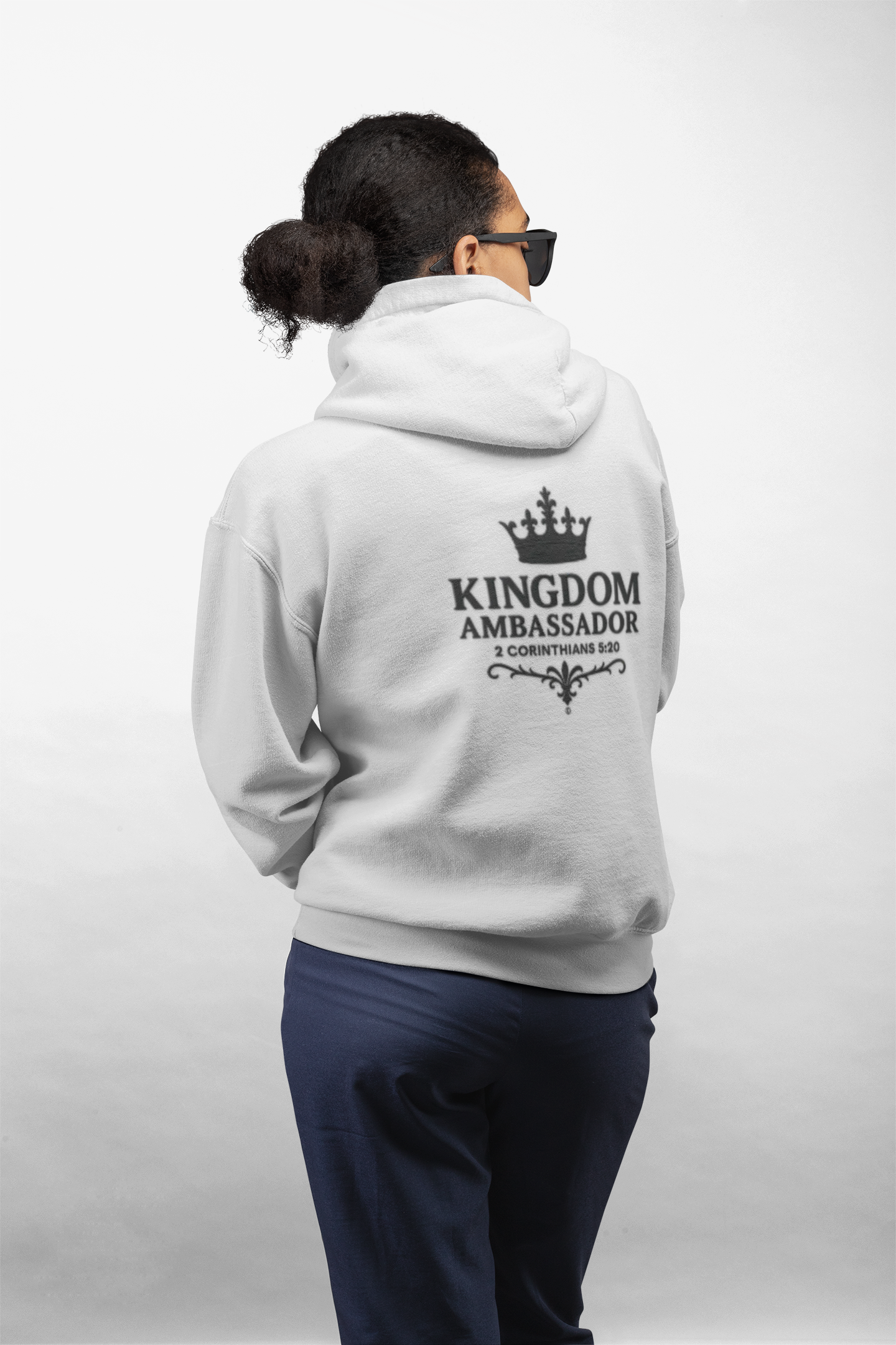 Kingdom Ambassador (Small Design on Front, Large Design on Back) Unisex Apparel Clothing Hoodie Hooded Sweatshirt