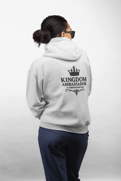 Kingdom Ambassador (Small Design on Front, Large Design on Back) Unisex Apparel Clothing Hoodie Hooded Sweatshirt