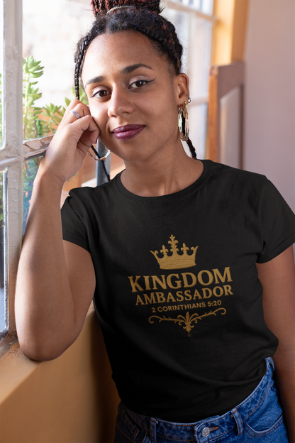 Kingdom Ambassador Women’s Tee – Christian Faith Shirt (2 Corinthians 5:20)