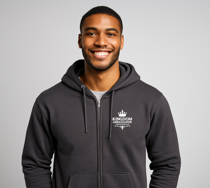 Kingdom Ambassador Zip-Up Hoodie - Cozy Unisex Sweatshirt for Inspirational Style