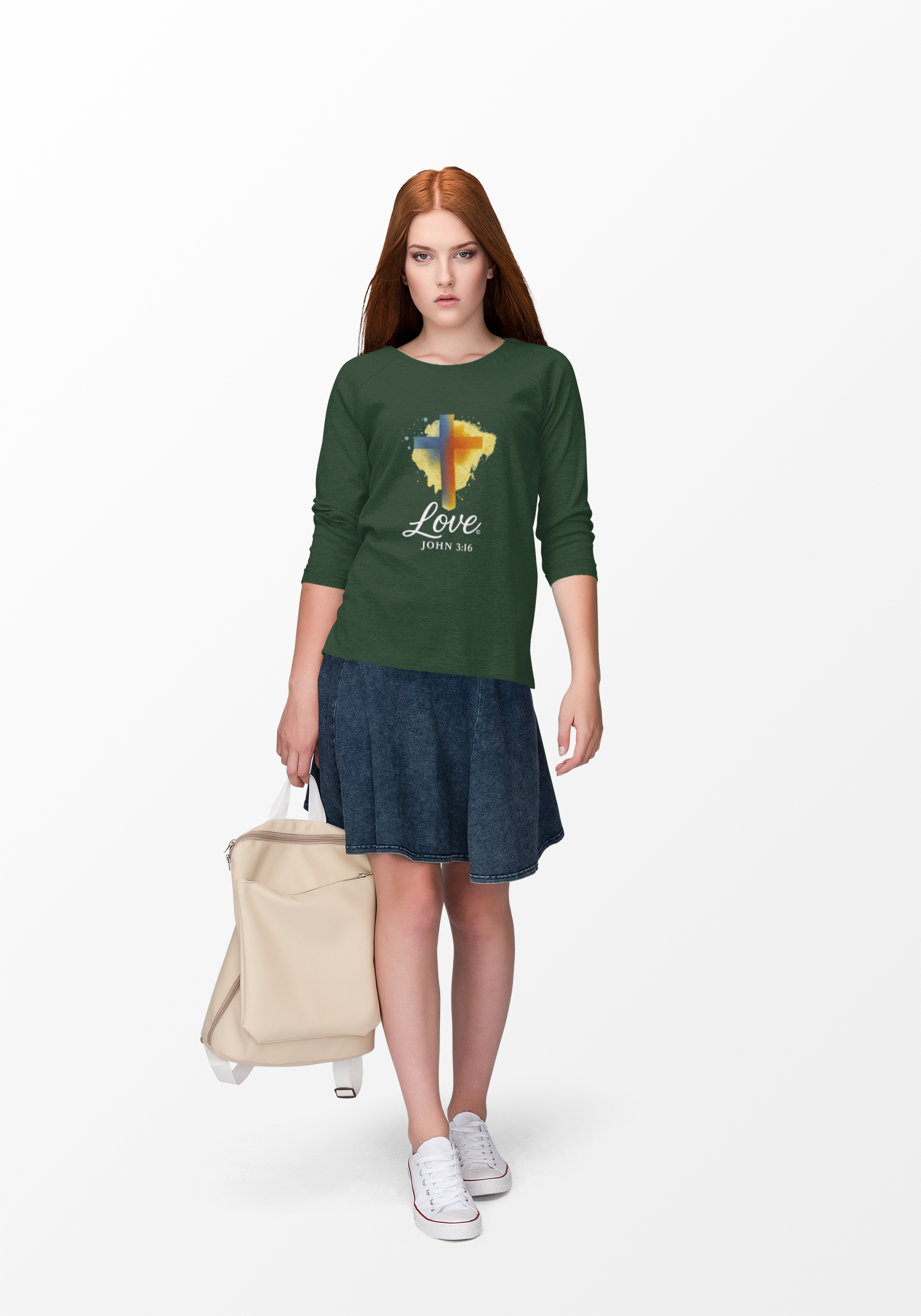 Love (White Lettering) Unisex Crewneck Sweatshirt, Inspirational Apparel, Casual Wear, Gift for Believers, Church Outing Attire, Daily Comfort Wear
