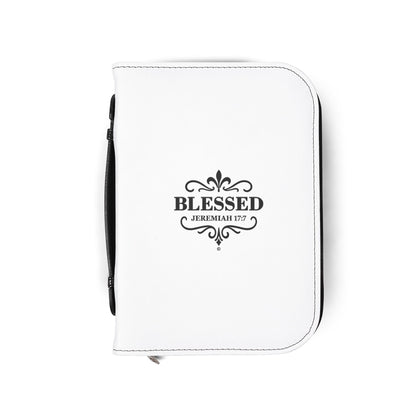 Blessed (Black Lettering) Inspirational Bible Cover, Gift for Believers, Faith-Based Book Cover - Cross Apparel USA