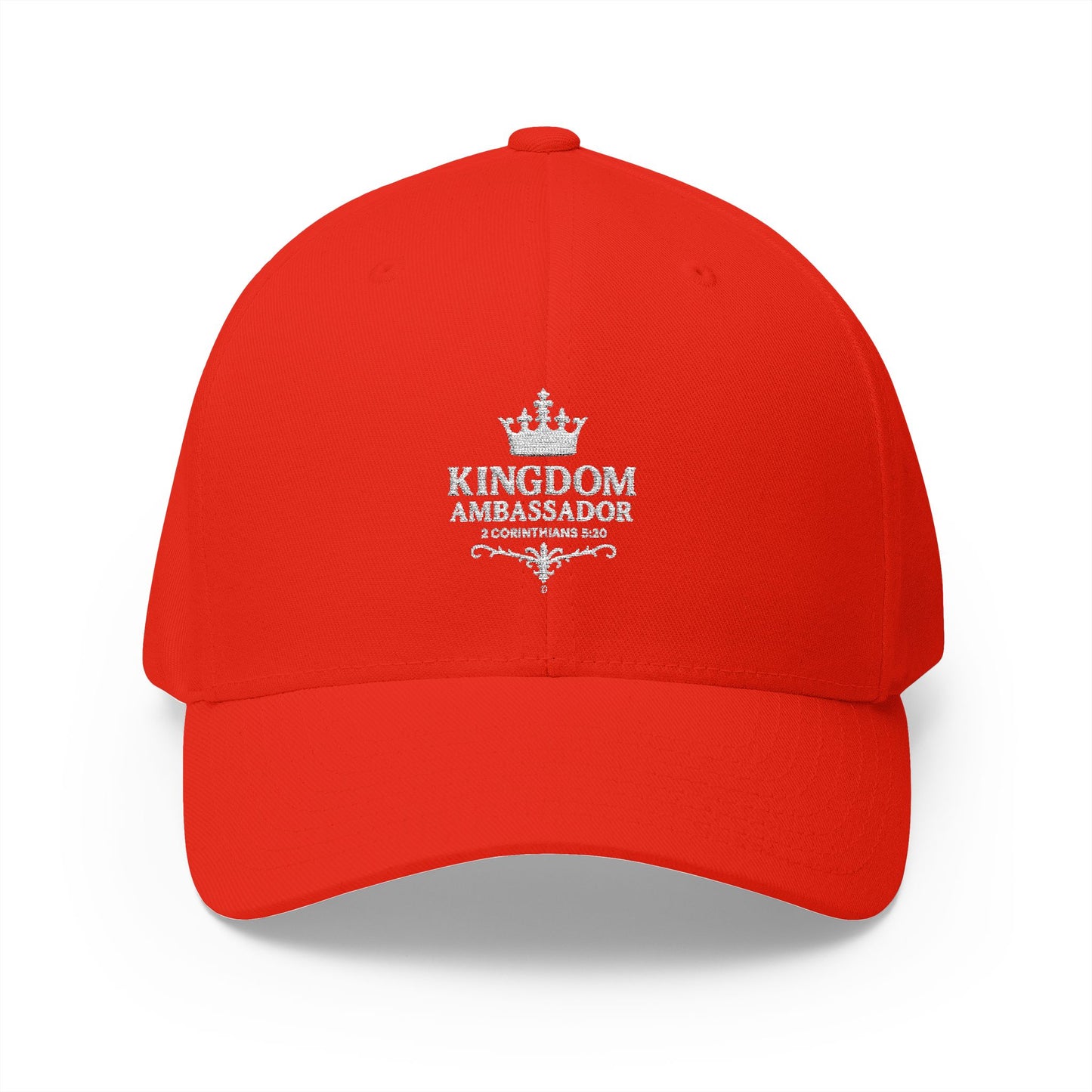 Kingdom Ambassador (White Lettering) Embroidered Cap - Stylish Flex Fit Closed-Back Hat, Perfect for Events, Gifts, and Celebrations