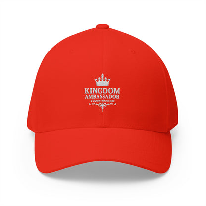 Kingdom Ambassador (White Lettering) Embroidered Cap - Stylish Flex Fit Closed-Back Hat, Perfect for Events, Gifts, and Celebrations