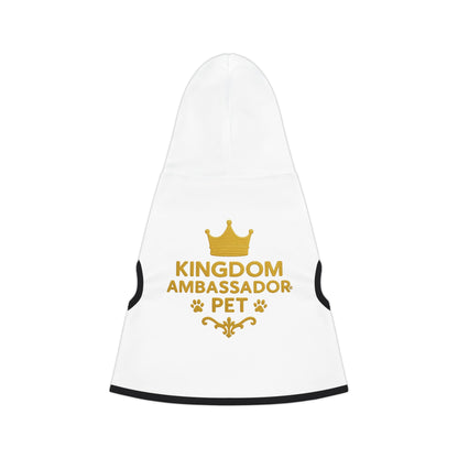Kingdom Ambassador Pet (Gold Lettering) Hoodie for Stylish Companions | Cute Pet Clothing, Dog Hoodie, Pet Apparel, Stylish Dog Wear, Pet Gifts - Cross Apparel USA