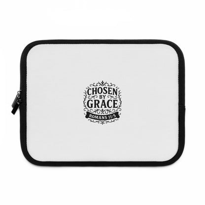 Chosen by Grace Laptop Sleeve - Inspirational Tech Accessory, Christian Gift, Stylish Protection for Devices, Faith-Based Protector - Cross Apparel USA