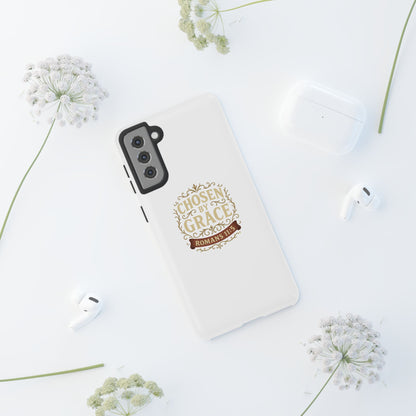 Chosen by Grace (Color), Rugged Phone Case, Inspirational Mobile Cover, Gift for Faith Lovers, Faith-Based Protector