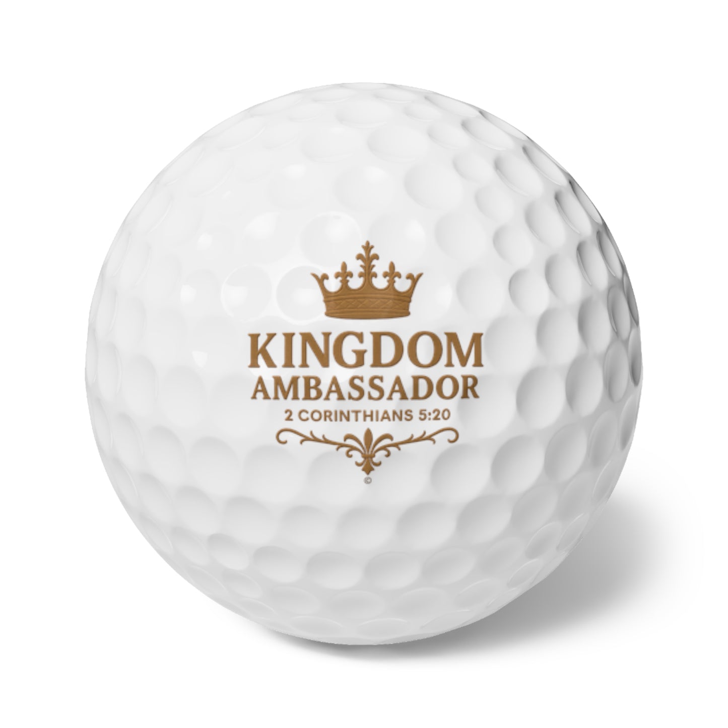 Kingdom Ambassador (Gold Lettering) Golf Balls, 6pcs