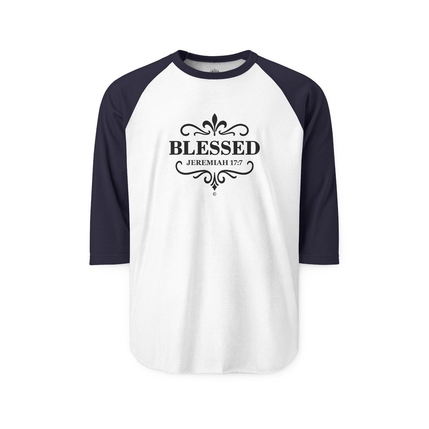 Blessed Raglan Shirt 3/4-Sleeve Baseball Shirt Clothing Apparel