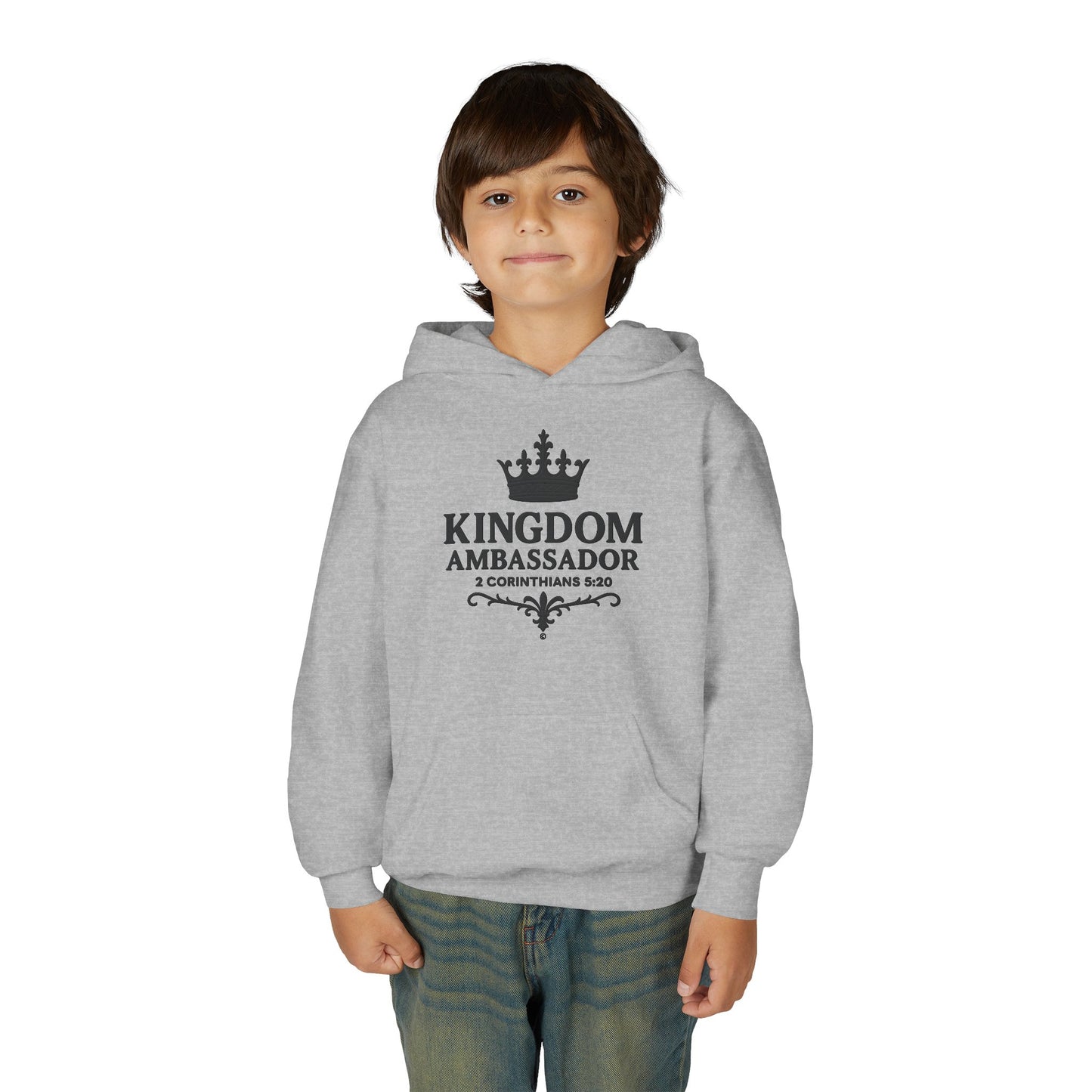 Kingdom Ambassador Youth Hoodie Hooded Sweatshirt Apparel Clothing for Kids, Perfect Gift for Young Believers