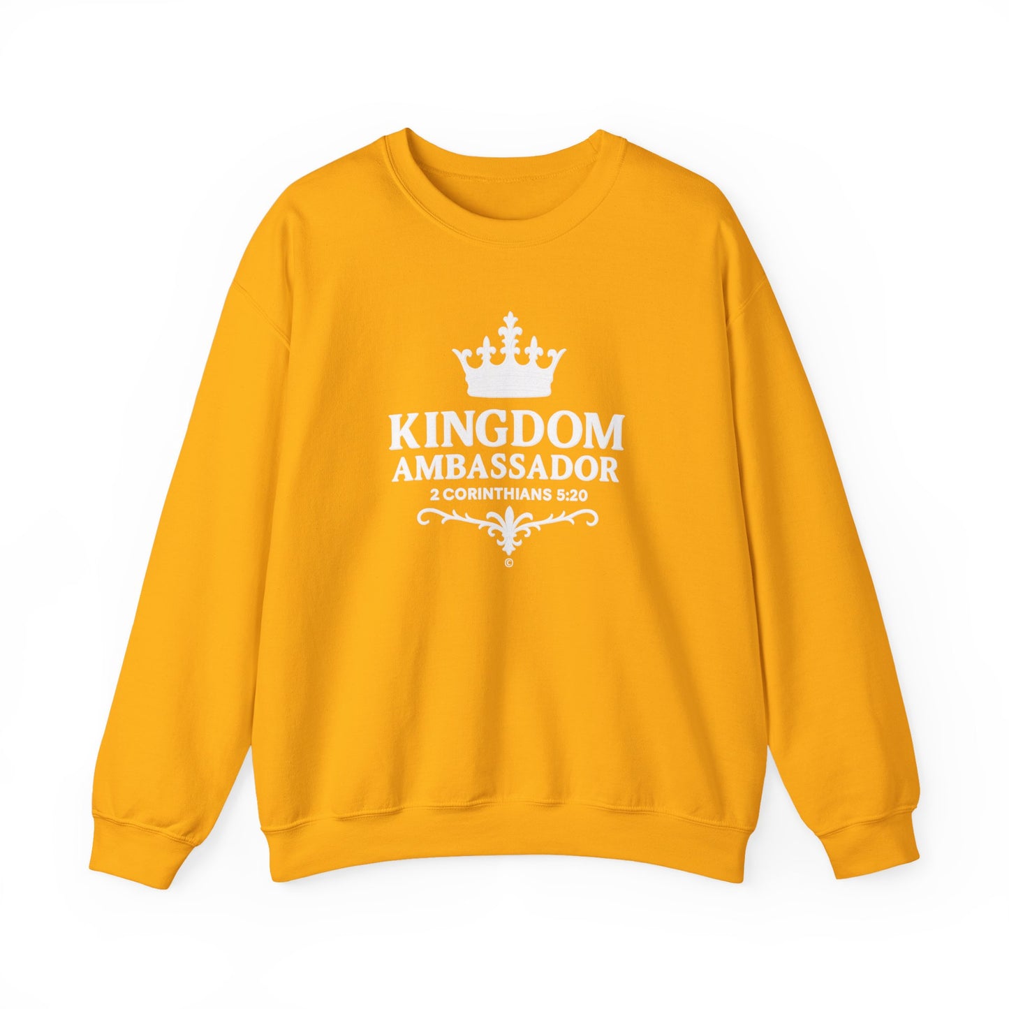 Kingdom Ambassador (White Lettering) Unisex Crewneck Sweatshirt - Inspirational Gift, Faith-Based Apparel, Cozy Casual Wear, Bible Verse Sweatshirt