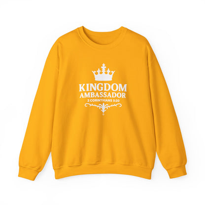 Kingdom Ambassador (White Lettering) Unisex Crewneck Sweatshirt - Inspirational Gift, Faith-Based Apparel, Cozy Casual Wear, Bible Verse Sweatshirt