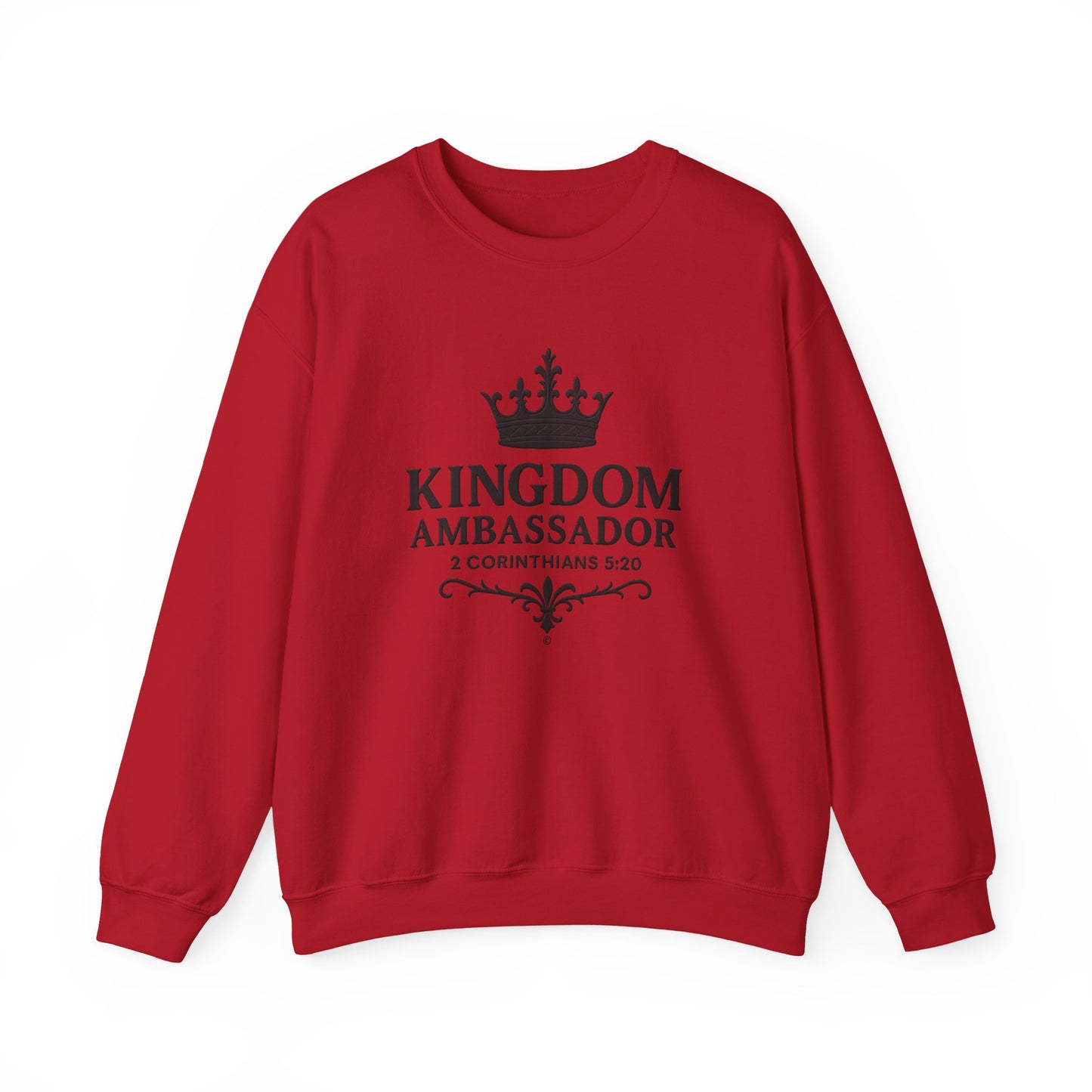 Kingdom Ambassador Sweatshirt (Black Lettering), Unisex Crewneck, Biblical Inspiration, Faith Apparel, Gift for Believers, Church Events